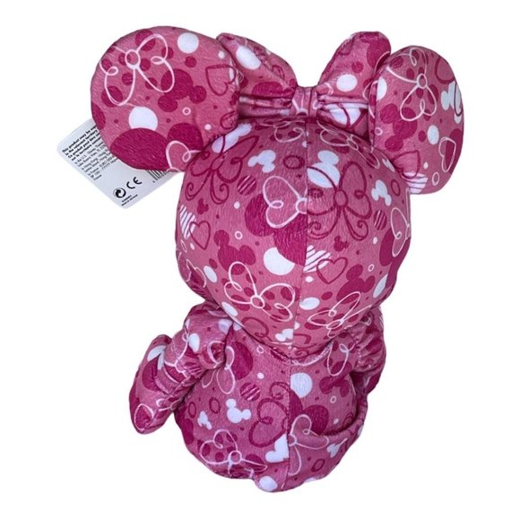 Disney Parks Pink Minnie Mouse Hearts Bows Plush - Picture 7 of 8
